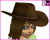 Brown Cowgirl Hat w/ Brown Hair