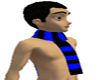 black/blue scarf