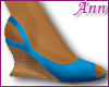 ANN Peep Toe Wegde TURQ