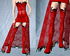 Sheer Red Dress/Boots