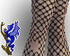 Black fishnets torn