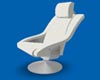 KD White Leather Chair
