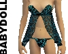 Black & Aqua Lace