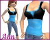 Chick top n Capri BLUE