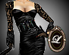 LIZ leather lace dress