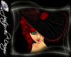 *JJD*BlackNRedFeatherHat