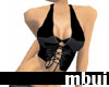 black tie up halter