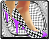 Purple Checkered Heels