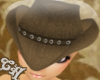 Brown denim western hat