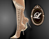 LIZ creme Lace boots