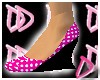 ~D Hotpink dot wedge hee