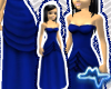 [M] Ruffle Gown Blue