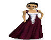 BURGUNDY/WHITE DRESS