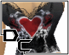 Red Heart Black Corset