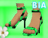 *BIA* toxic green shoes