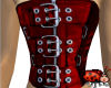 Buckled Corset Red