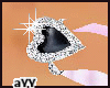 aYY- Black heart Ring