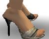 (D) BLK N GOLD SANDALS