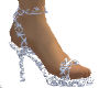 Glass Mesh Heels White