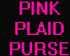 pink plaid purse
