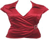 Red Satin/rhinestone top