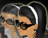 Cute blk hair w/ white..