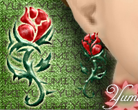 Tribal Rose Earrings