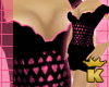 {K} Hearts Black Dress