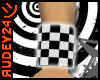 (R24) White Check Wrband