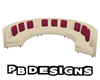 PB Tan Cranberry Couch
