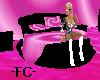 -FC- Pink and Black Bed