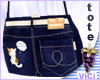 ! Vici-Denim Tote Blue