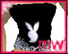 Black PB tube top w/wht