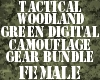 Green Digital Camouflage Bundle for Females - Tactical Woodland