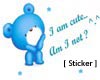 *LAB*I am Cute Sticker*