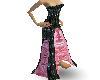 Robe Soir�e Noir et Rose