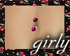 Pink N Black Belly Ring