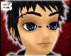 [B] Black R nose stud