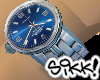 Blue Face Bling Watch