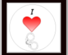 I Love Handcuffs Sticker