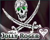 Silver Jolly Roger necklace with Emerald eyes for males and females