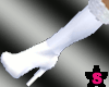 White Knee Boots w/Fur