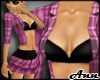 ANN Plaid Skirt Set PINK