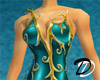 Gold vine dress (trq)