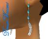 Turquoise Feather Earrin