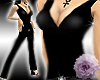 -Blk Straight Leg Suit