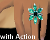! Green Flower ring!!