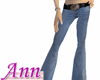 Flared Denim with belt