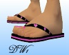 Pink Hearts Flip Flops