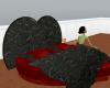 (TD)BlackNRed pose bed